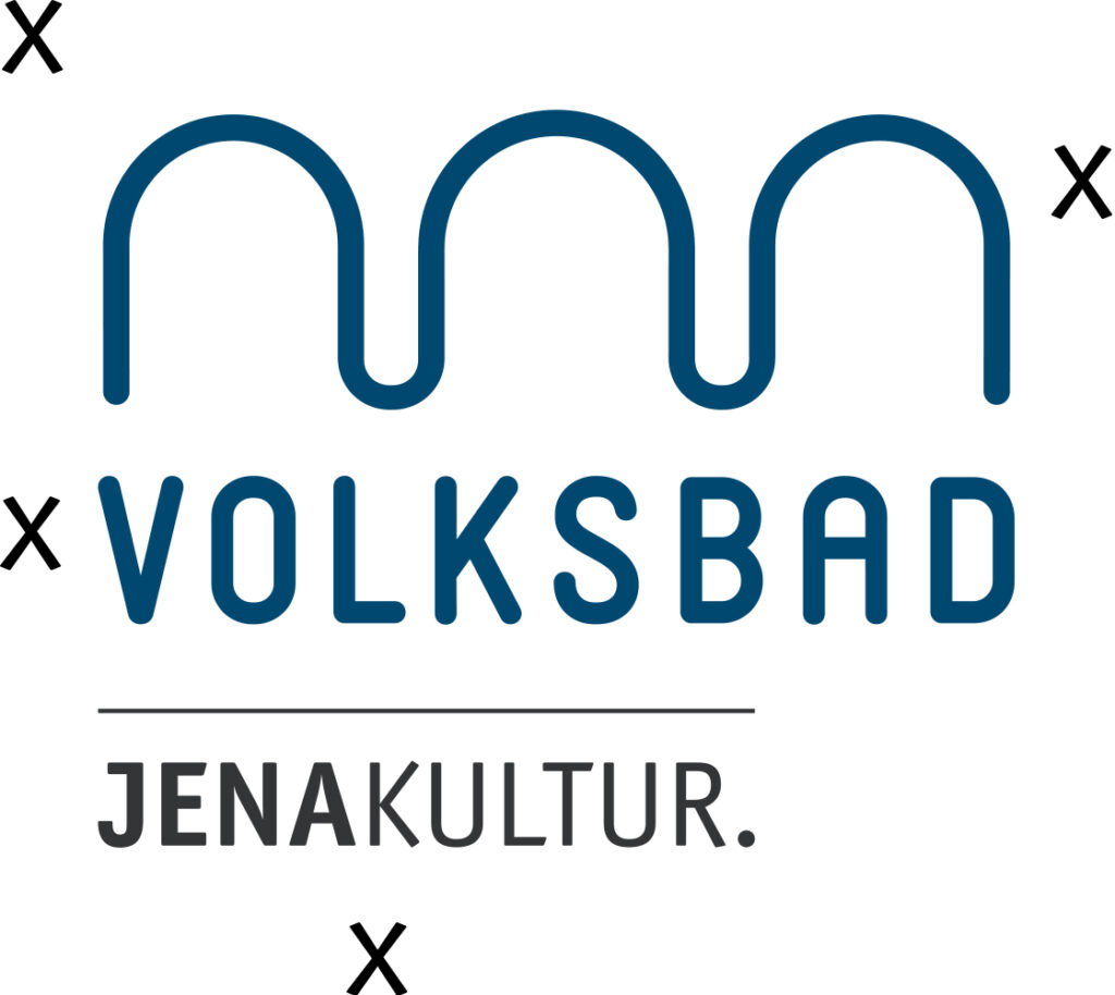 Volksbad Logo mit Xen als Anzeiger fĂĽr die Schutzzone des Logos
