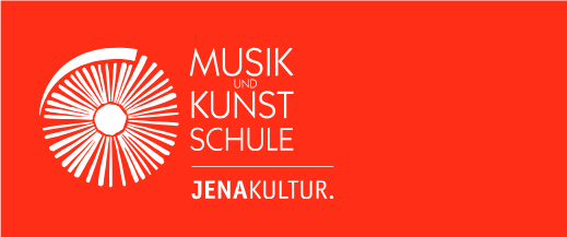 Weißes MKS Logo auf roten Hintergrund.